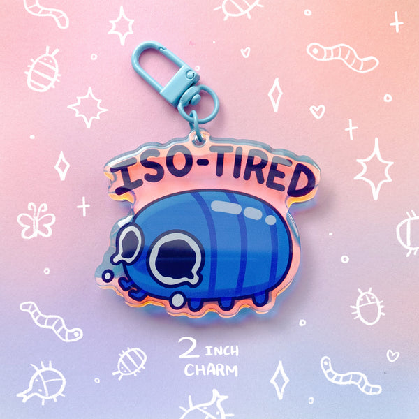 Isotired Isopod 2 Inch Rainbow Acrylic Charm