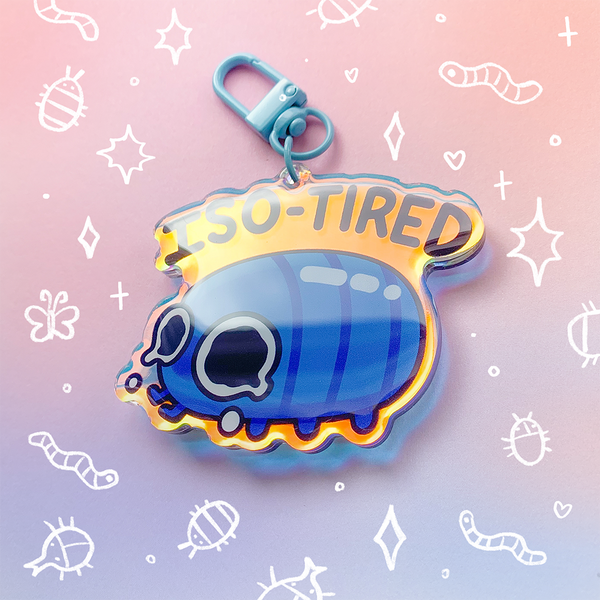 Isotired Isopod 2 Inch Rainbow Acrylic Charm