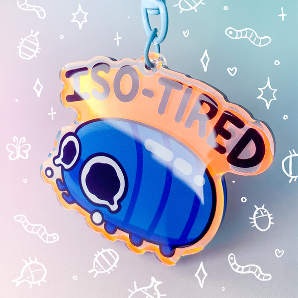 Isotired Isopod 2 Inch Rainbow Acrylic Charm
