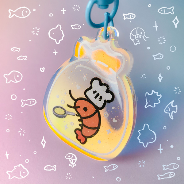 Shrimp Fried Rice Mini 2 Inch Rainbow Acrylic Charm