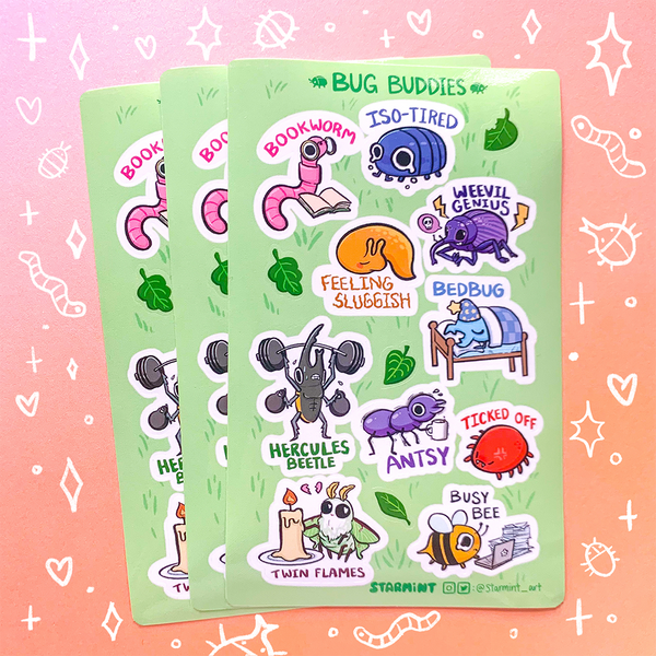 Bug Buddies Waterproof Sticker Sheet
