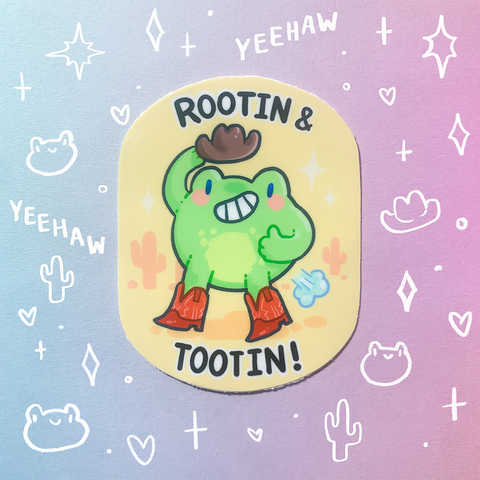 Rootin & Tootin Glossy Waterproof Sticker
