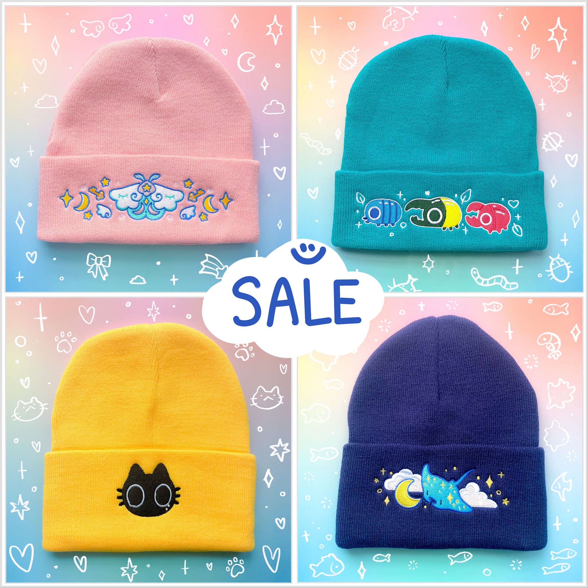 B-GRADE Embroidered Beanies