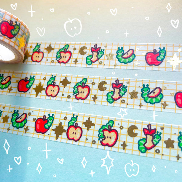 B-GRADE Apple Appetite Gold Foil Washi Tape