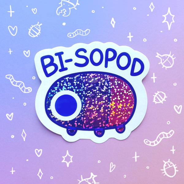 Bi-sopod Holographic Waterproof Sticker