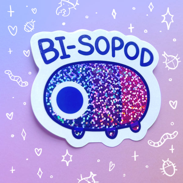 Bi-sopod Holographic Waterproof Sticker