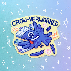 Crow-verworked Glossy Waterproof Sticker