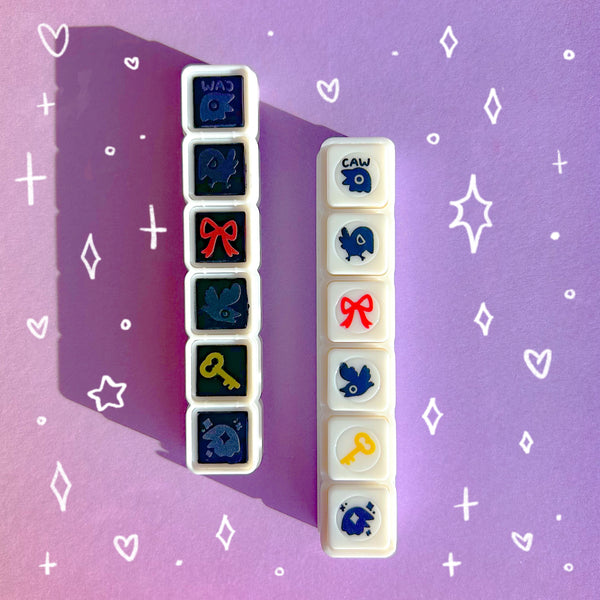 Crow Trinket Stamp Pre-Inked Stamp Set