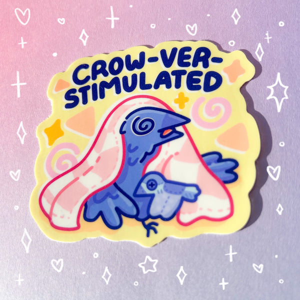Crow-Ver-Stimulated Glossy Waterproof Sticker