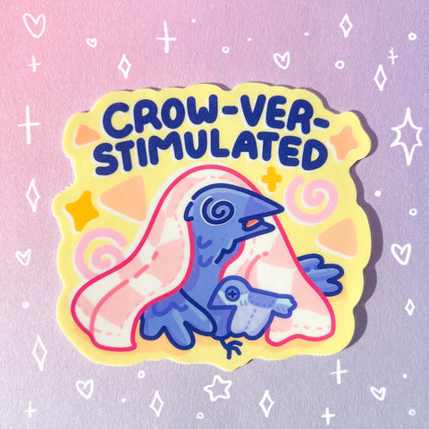 Crow-Ver-Stimulated Glossy Waterproof Sticker