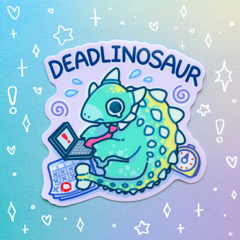 Deadlinosaur Glossy Waterproof Sticker