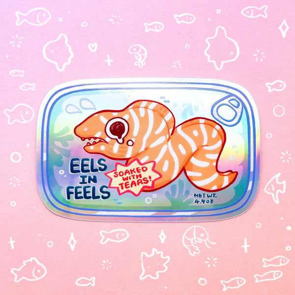 Eels in Feels Holographic Waterproof Vinyl Sticker