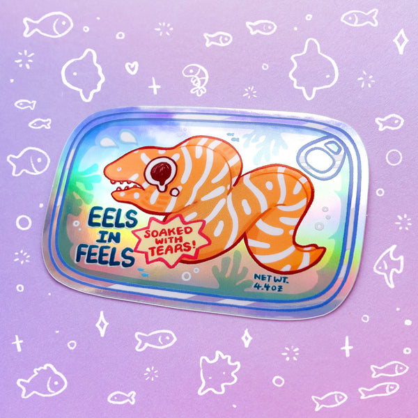 Eels in Feels Holographic Waterproof Vinyl Sticker