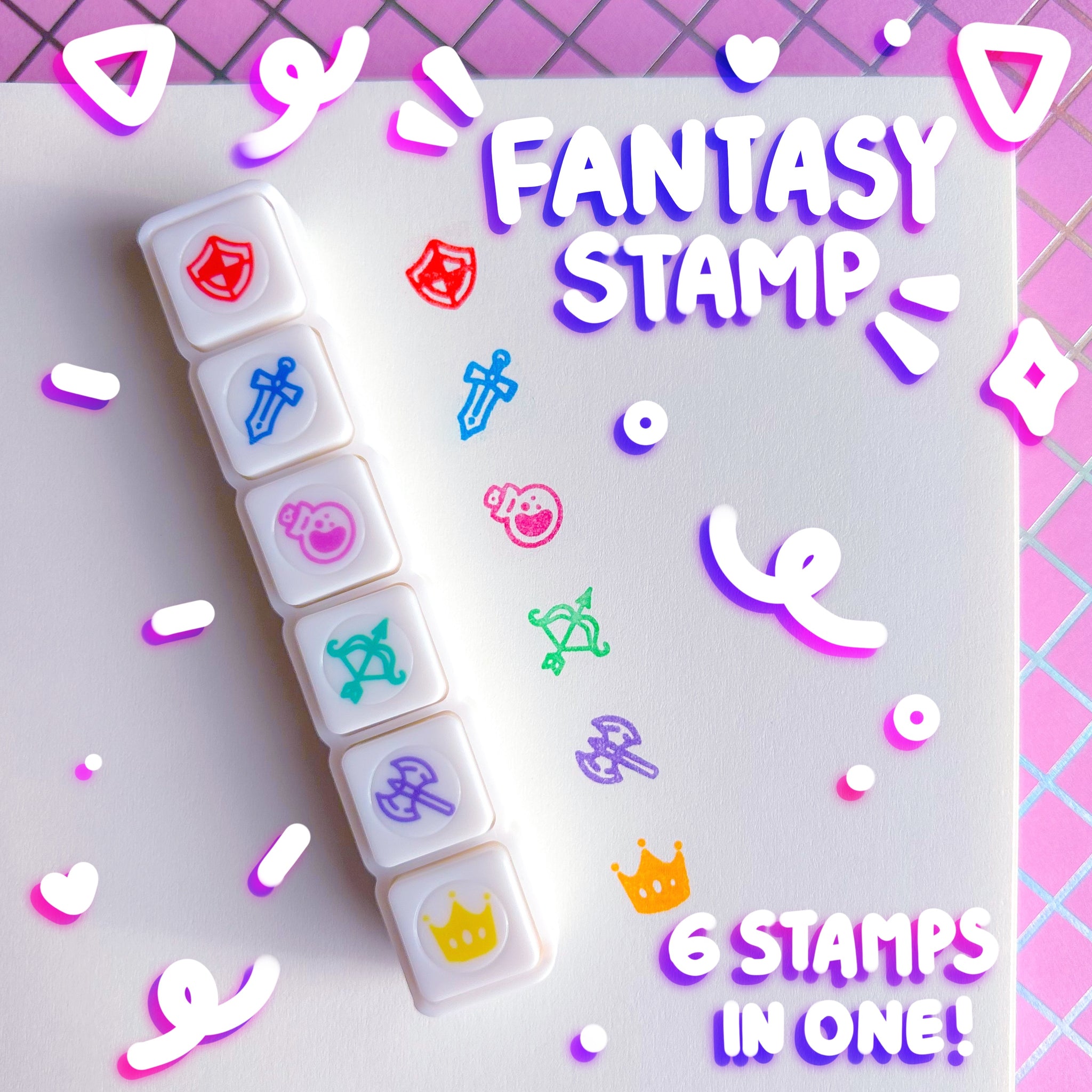 Fantasy Stamp Pre-Inked Stamp Set