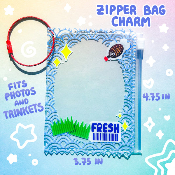 Fresh Fish Zipper Bag Charm