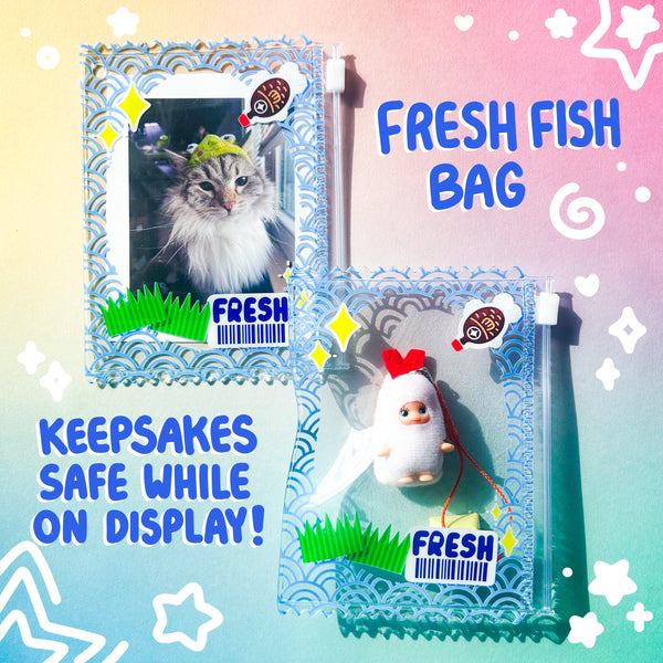 Fresh Fish Zipper Bag Charm