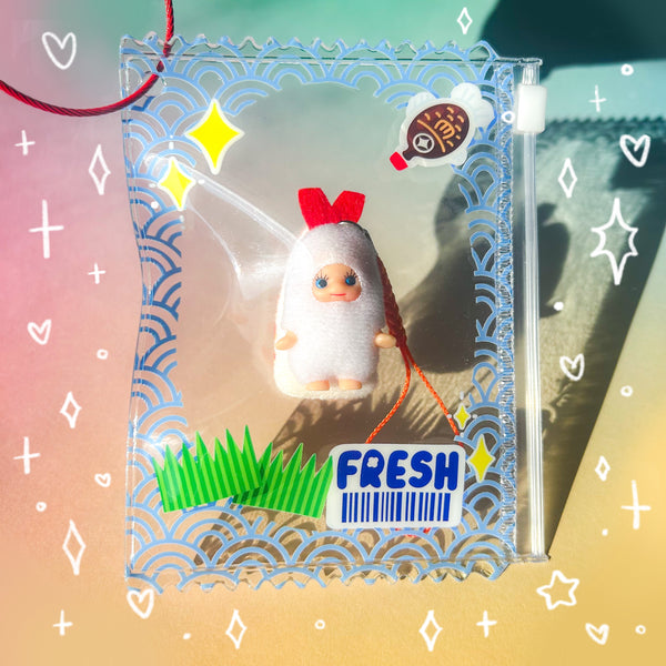 Fresh Fish Zipper Bag Charm