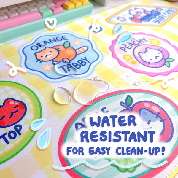 Fruit Kitty Water-Resistant Deskmat