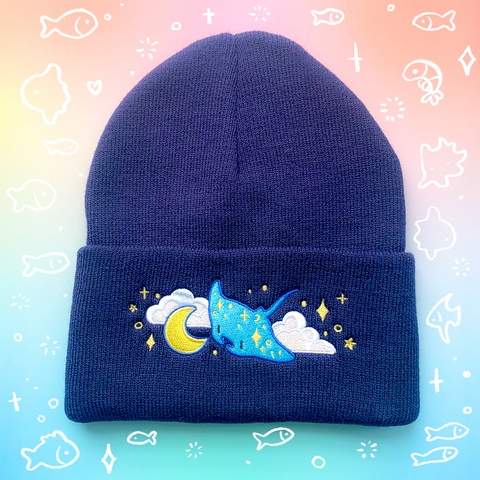 Space Ray Embroidered Beanie