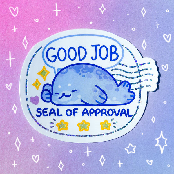 Seal of Approval Holographic Waterproof Sticker