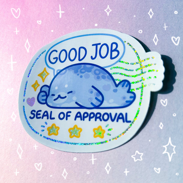 Seal of Approval Holographic Waterproof Sticker