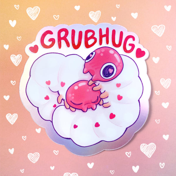 Grub Hug Matte Holographic Waterproof Vinyl Sticker