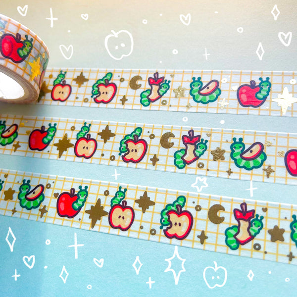 Apple Appetite Gold Foil Washi Tape