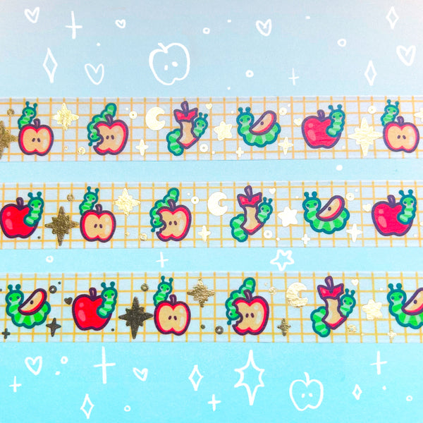 Apple Appetite Gold Foil Washi Tape