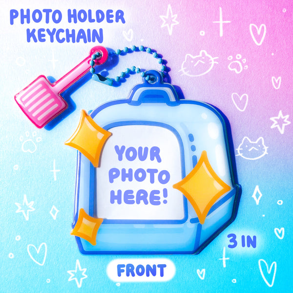 Litter Box Photo Holder PVC Keychain