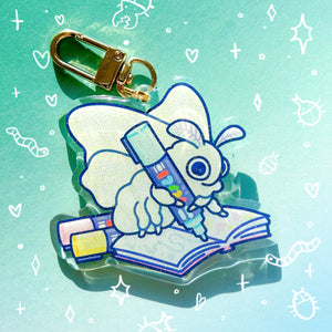 Marker Moth 2.5 Inch Glitter Acrylic Charm