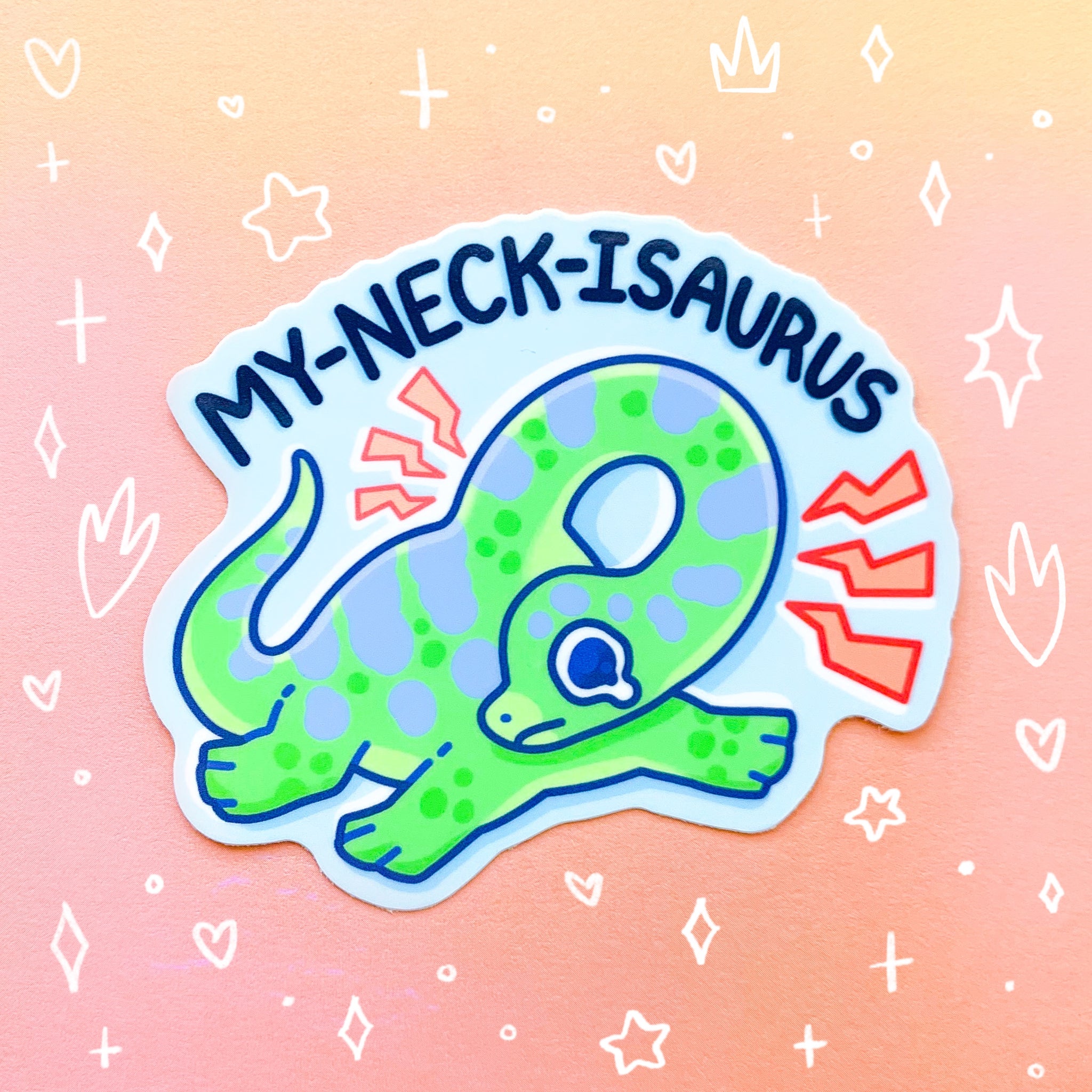 My-Neck-Is-Saurus Glossy Vinyl Sticker