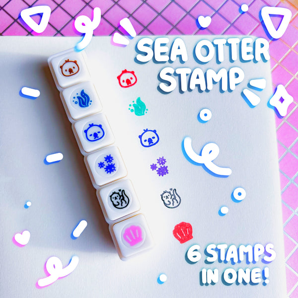 Sea Otter Stamp Pre-Inked Stamp Set