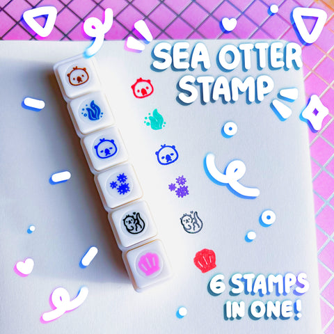 Sea Otter Stamp Pre-Inked Stamp Set