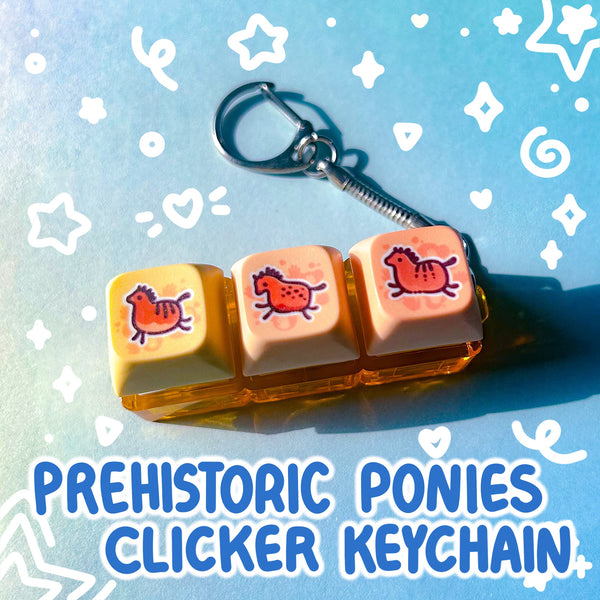 Prehistoric Ponies Keycap Keychain