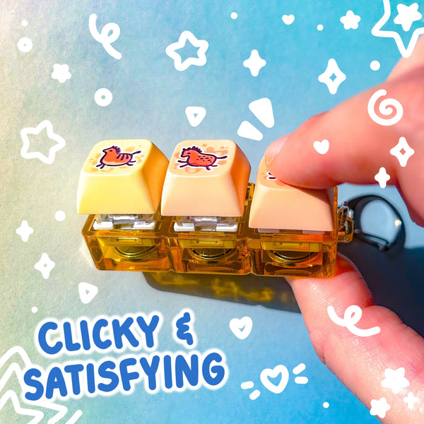 Prehistoric Ponies Keycap Keychain