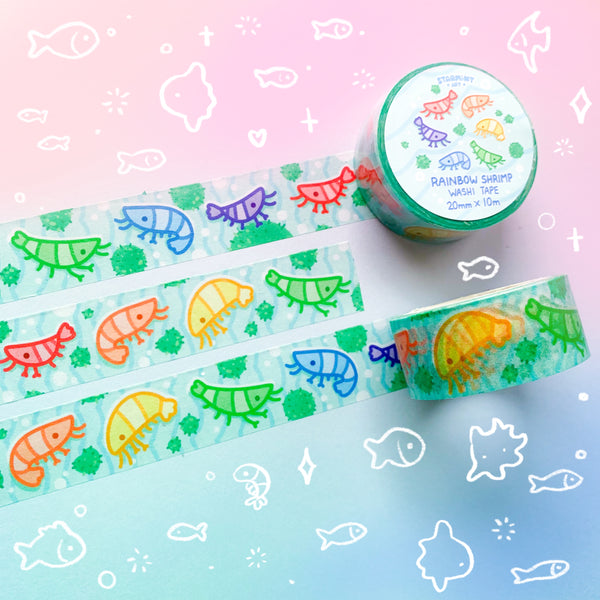 Rainbow Shrimp Washi Tape