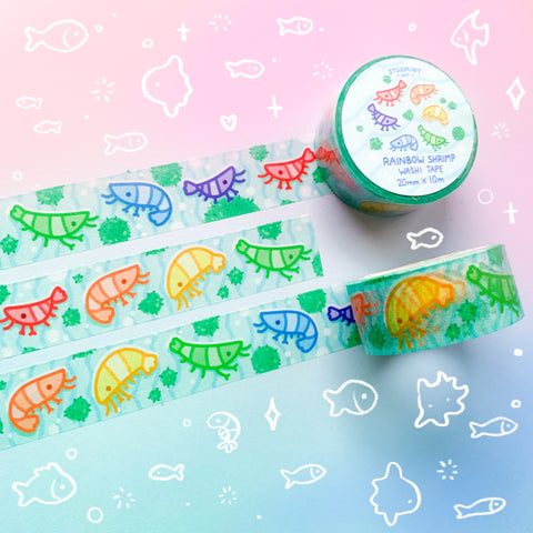 Rainbow Shrimp Washi Tape