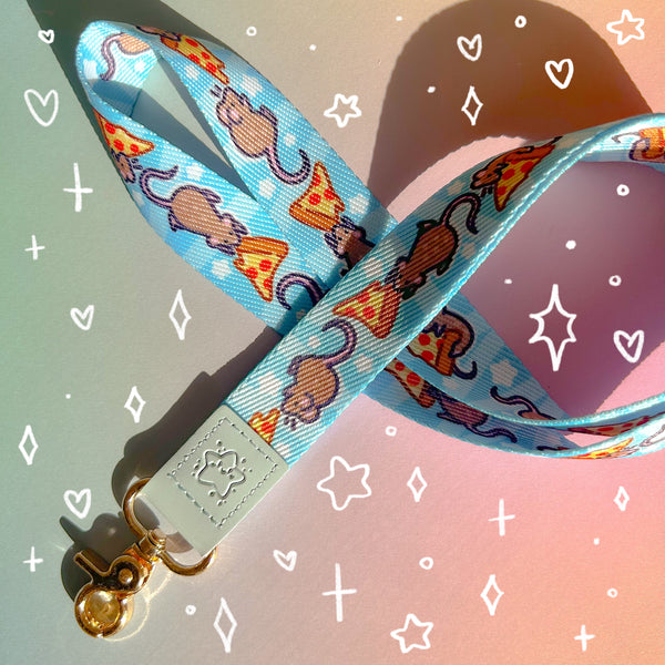 Pizza Rat Lanyard