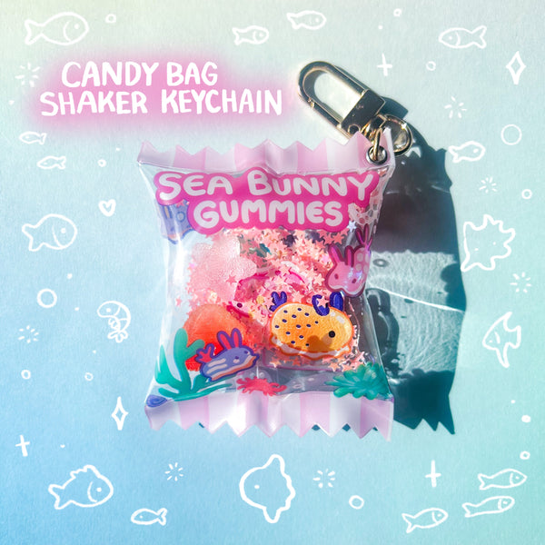 Sea Bunny Gummies Shaker Keychain