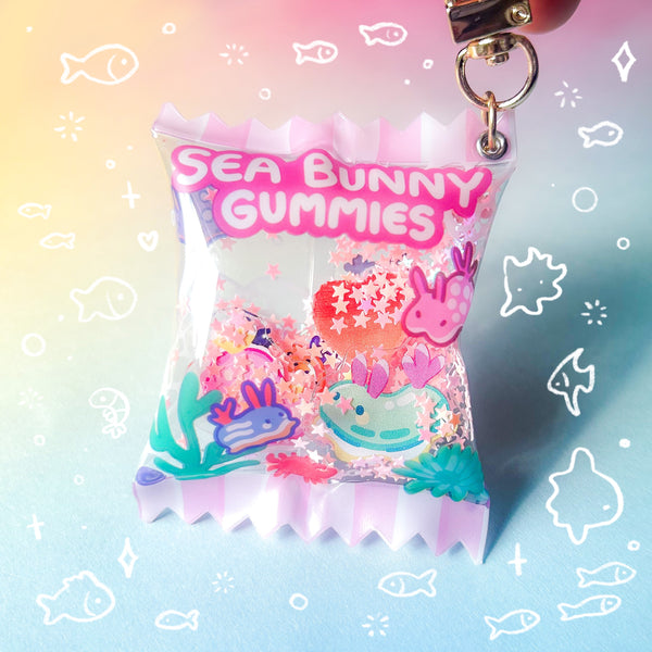 Sea Bunny Gummies Shaker Keychain