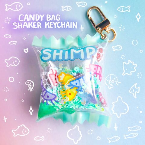 Shrimp Candy Shaker Keychain