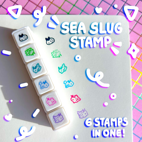Sea Slug Stamp Pre-Inked Stamp Set