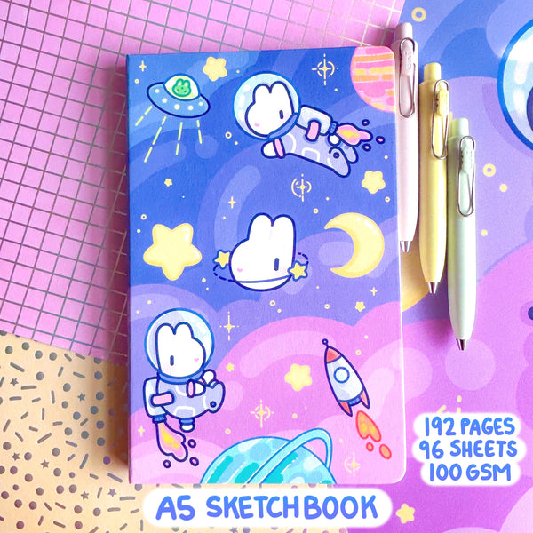 Space Bunny Hardcover A5 Sketchbook