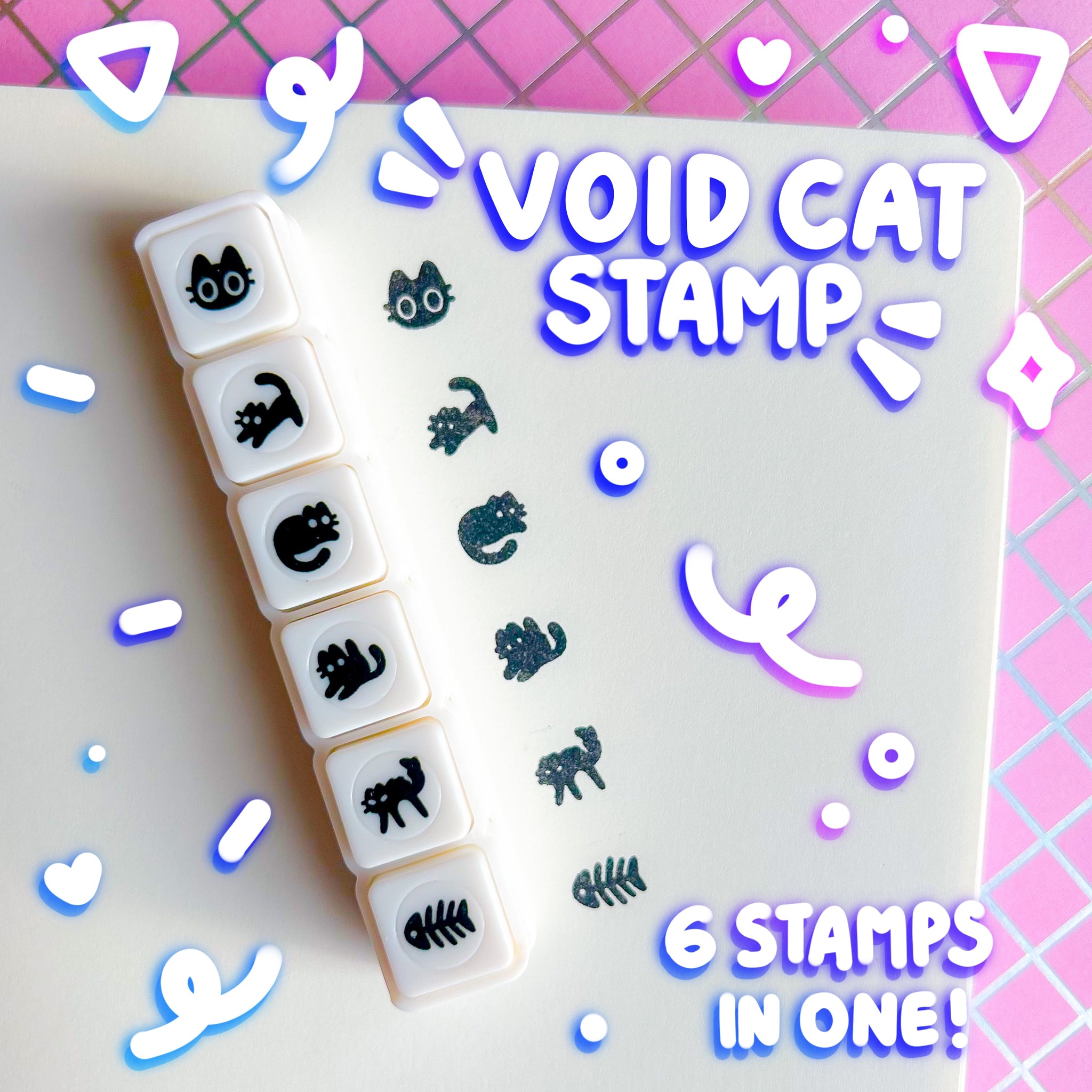 Void Cat Stamp Pre-Inked Stamp Set