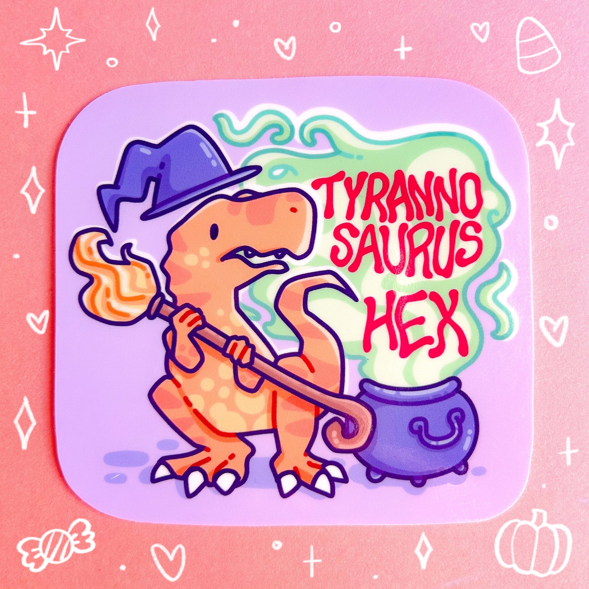 Tyrannosaurus Hex Waterproof Sticker