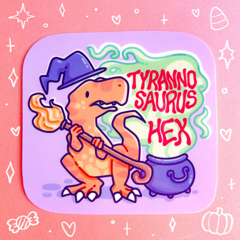 Tyrannosaurus Hex Waterproof Sticker