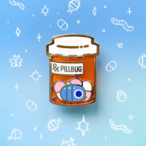 Pillbug Transparent Enamel Pin