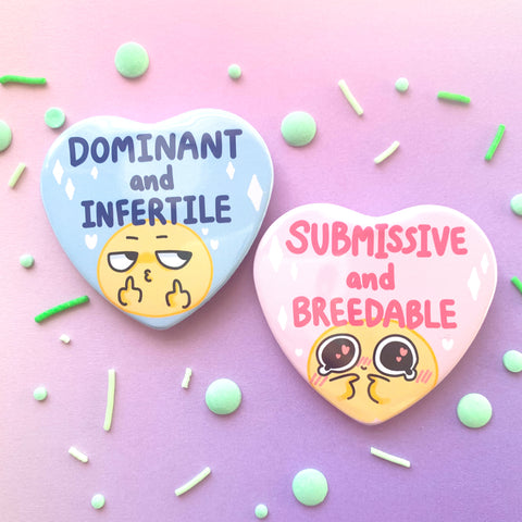 Funny Submissive/Dominant Buttons