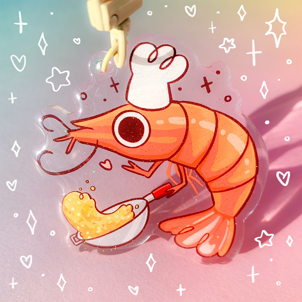 cute shrimp drawing