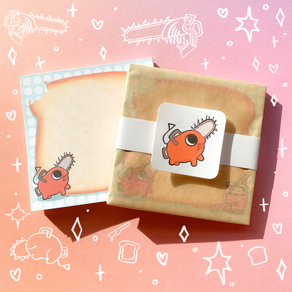 Pochita Jelly on Toast Memo Pad